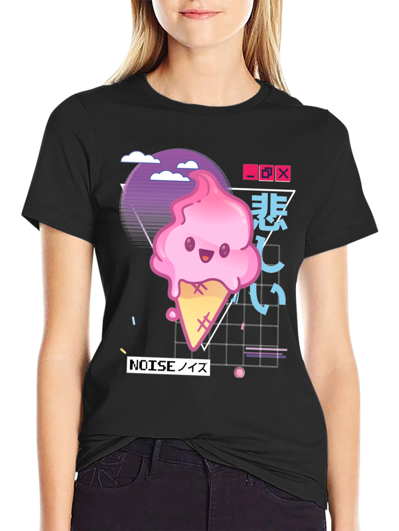 Retro Kawaii Ice Cream Graphic Tee