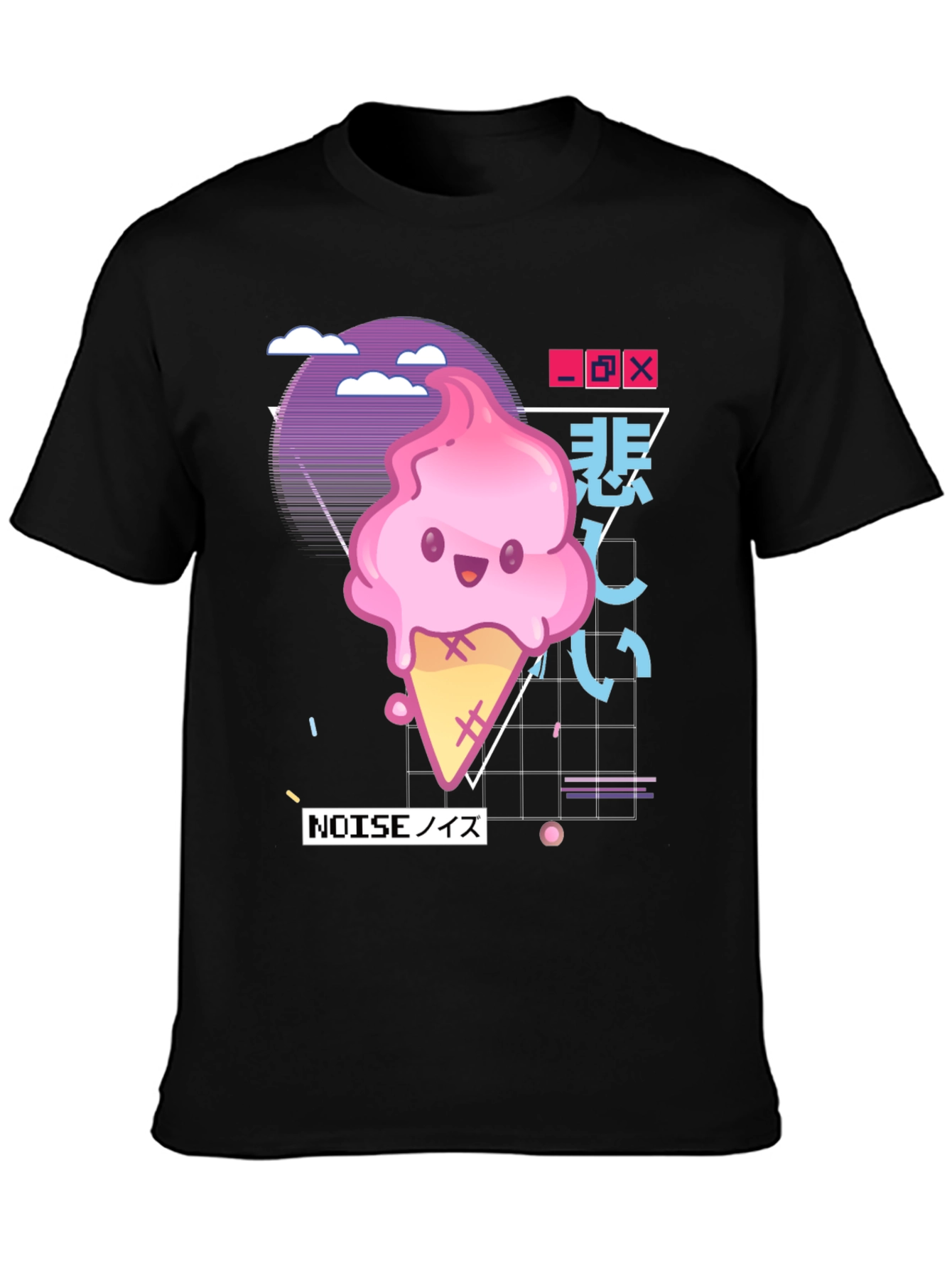 Retro Kawaii Ice Cream Graphic Tee