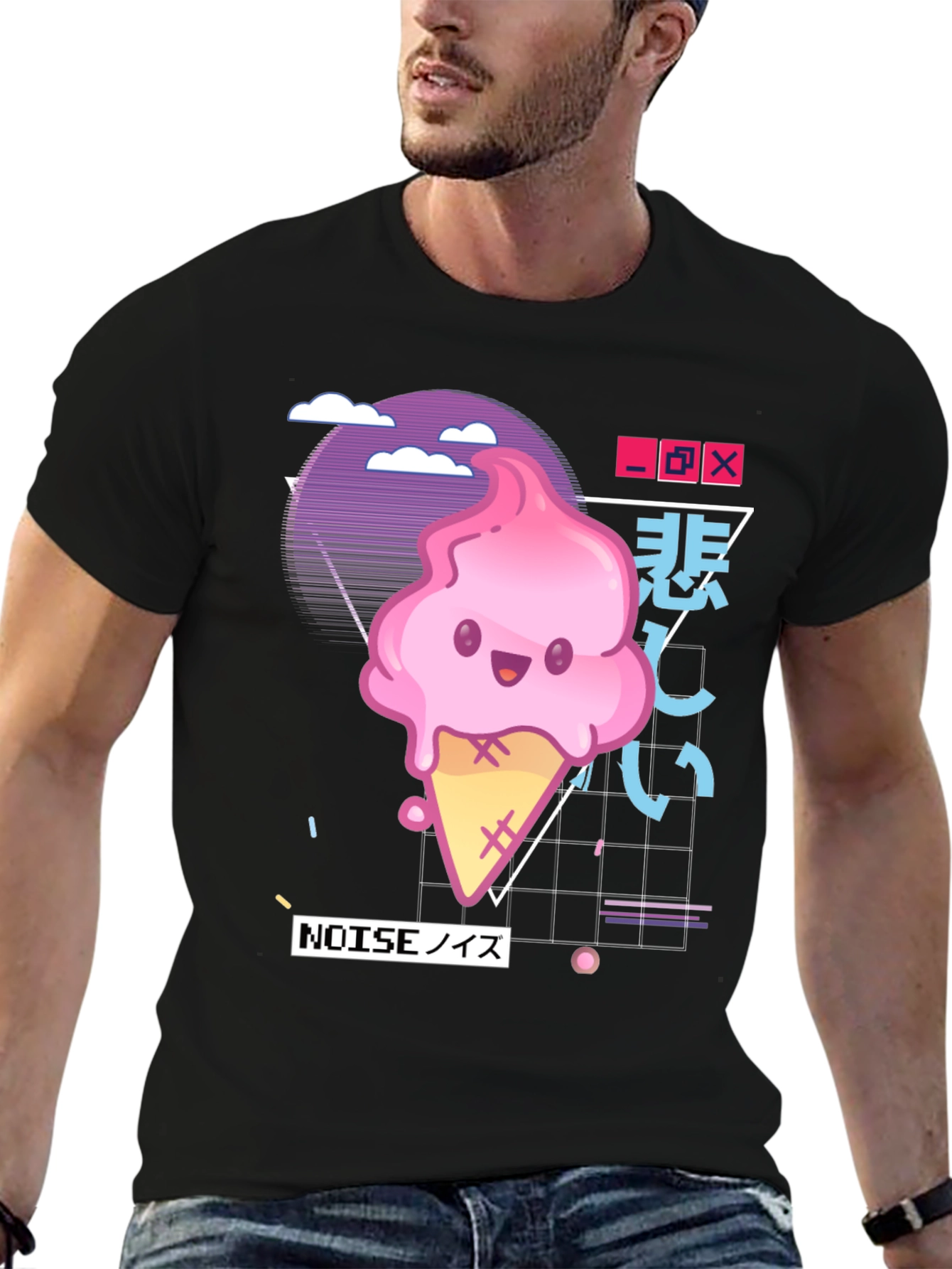 Retro Kawaii Ice Cream Graphic Tee