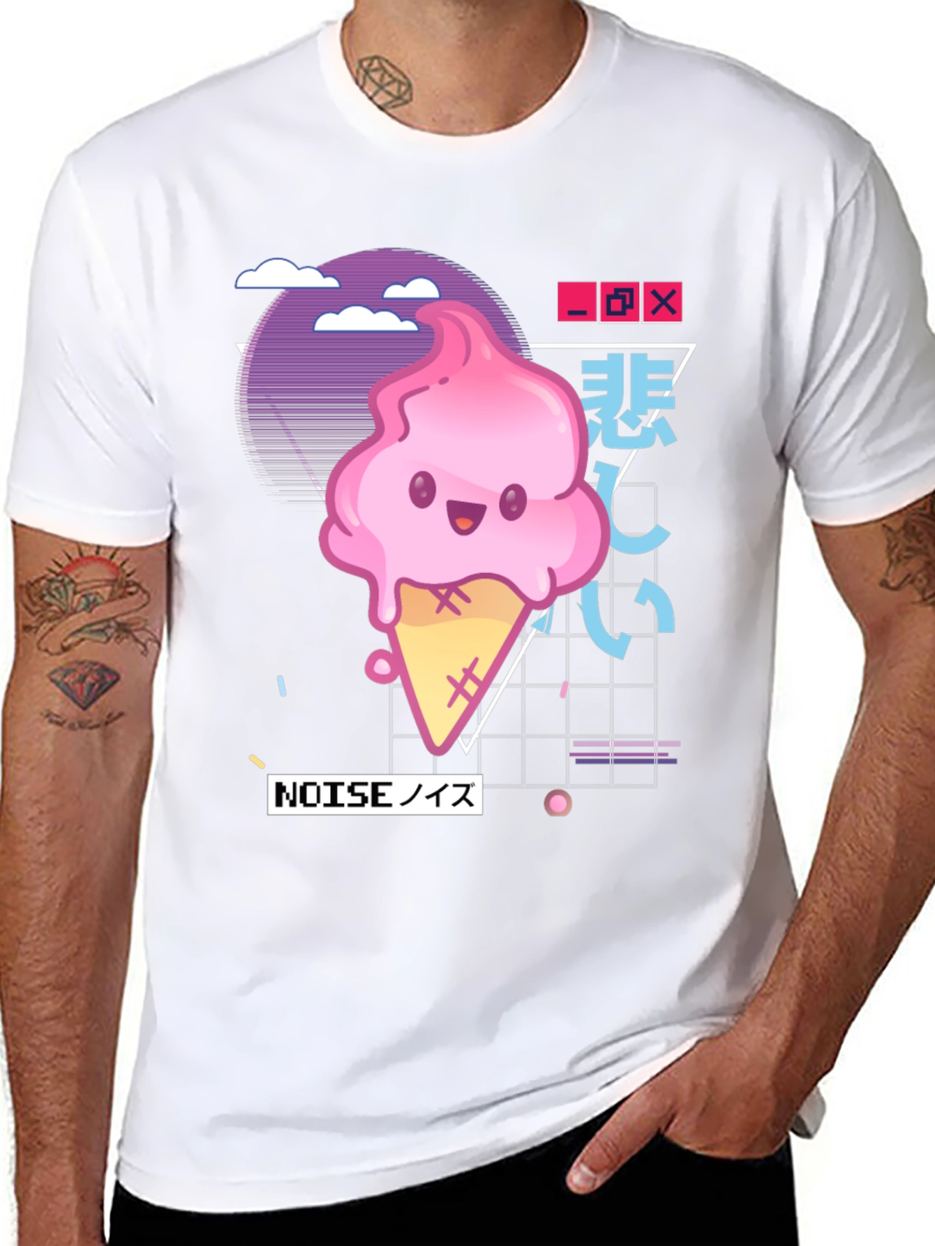 Retro Kawaii Ice Cream Graphic Tee