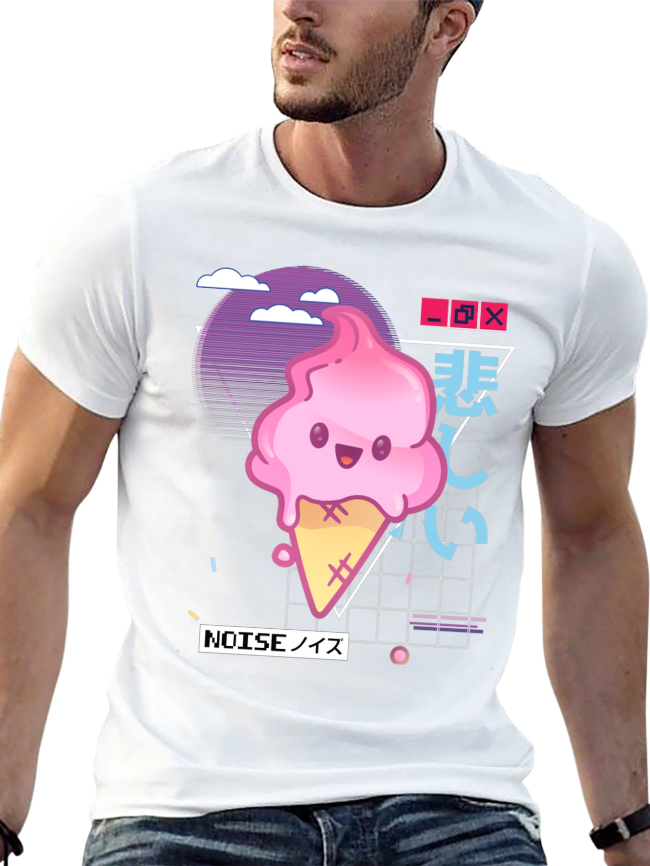 Retro Kawaii Ice Cream Graphic Tee