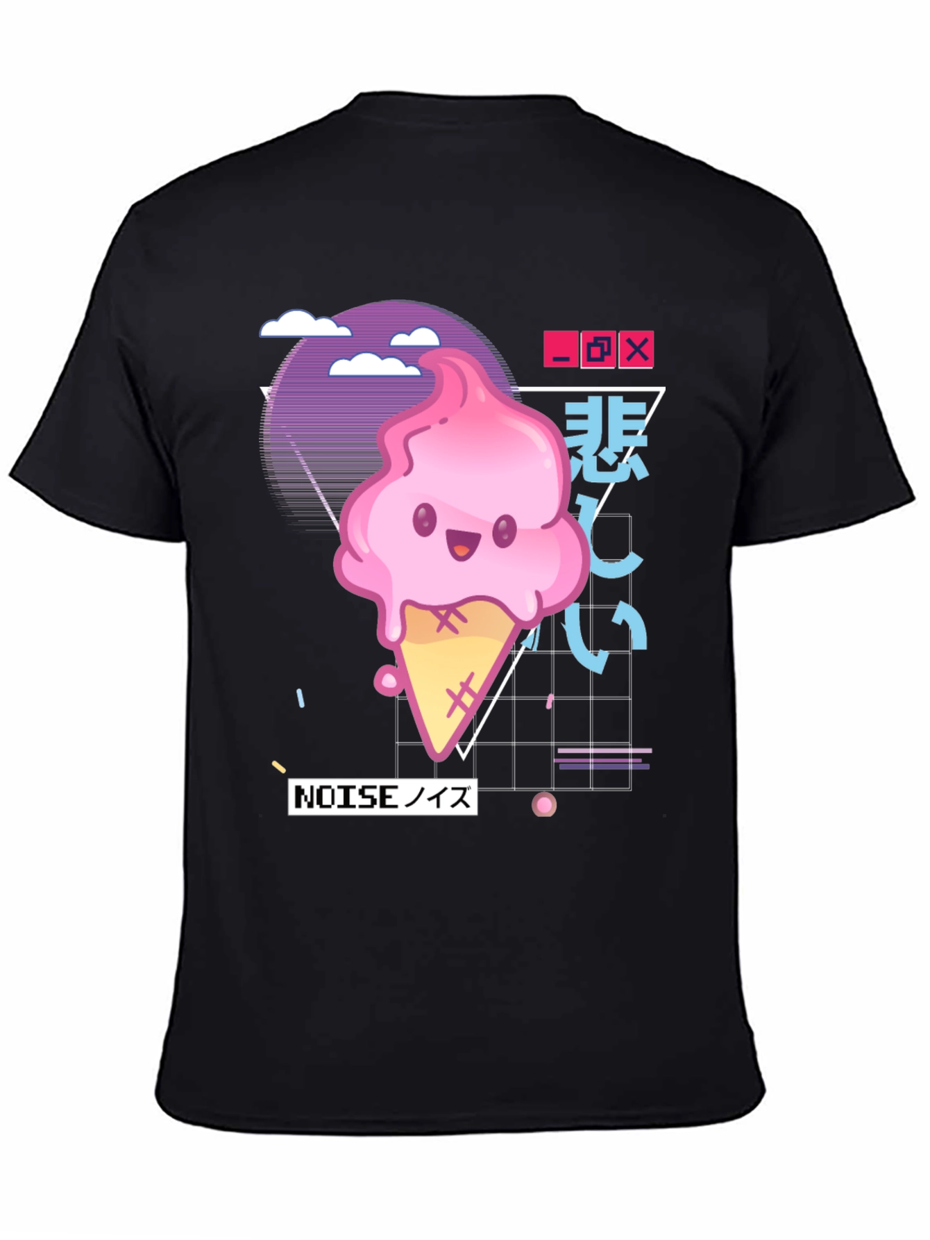 Retro Kawaii Ice Cream Graphic Tee