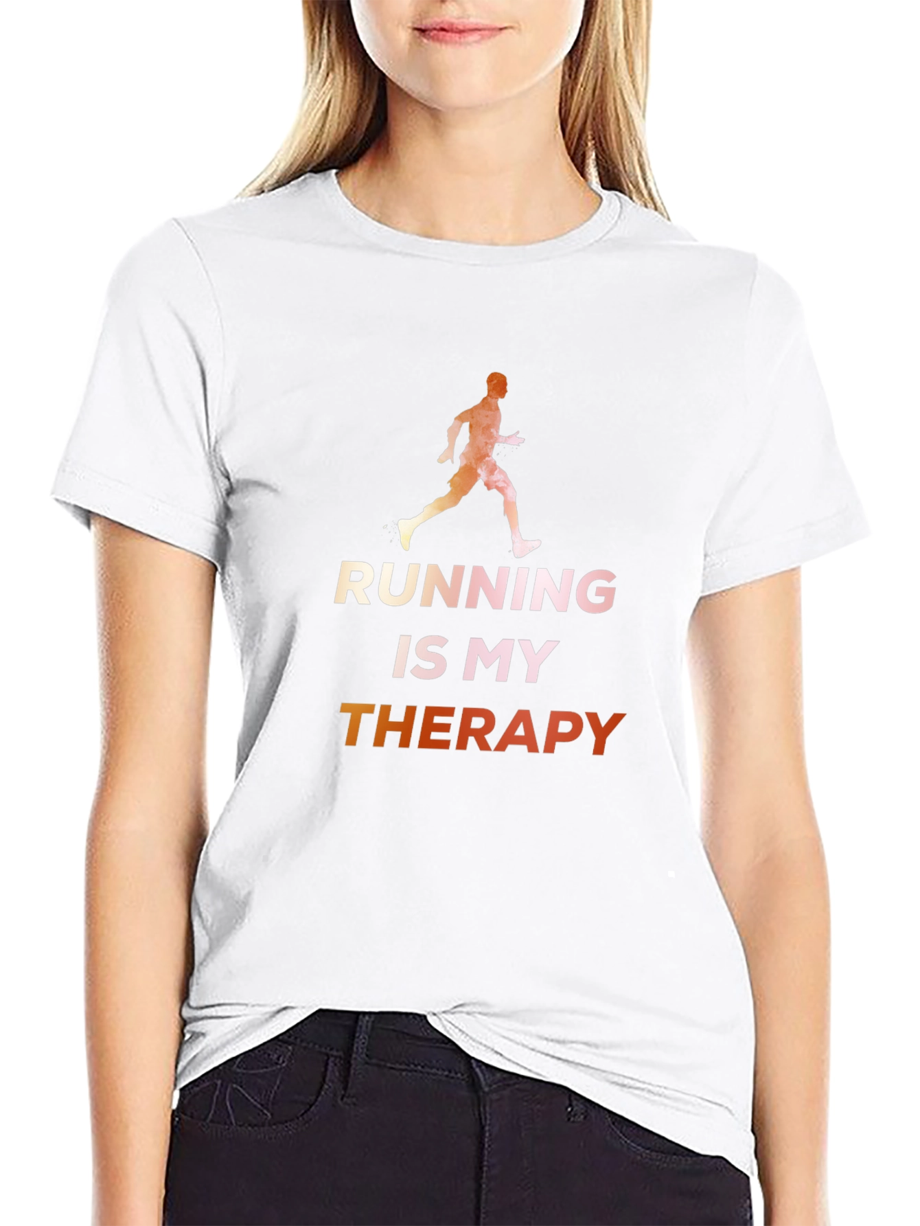 Running is My Therapy Graphic Tee