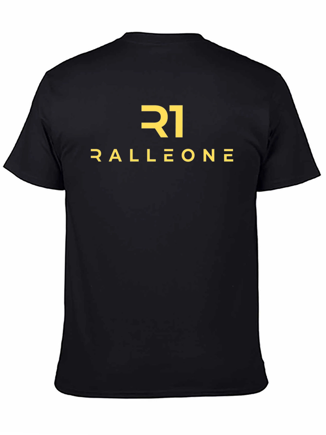 Ralleone Black Cotton Graphic T-Shirt