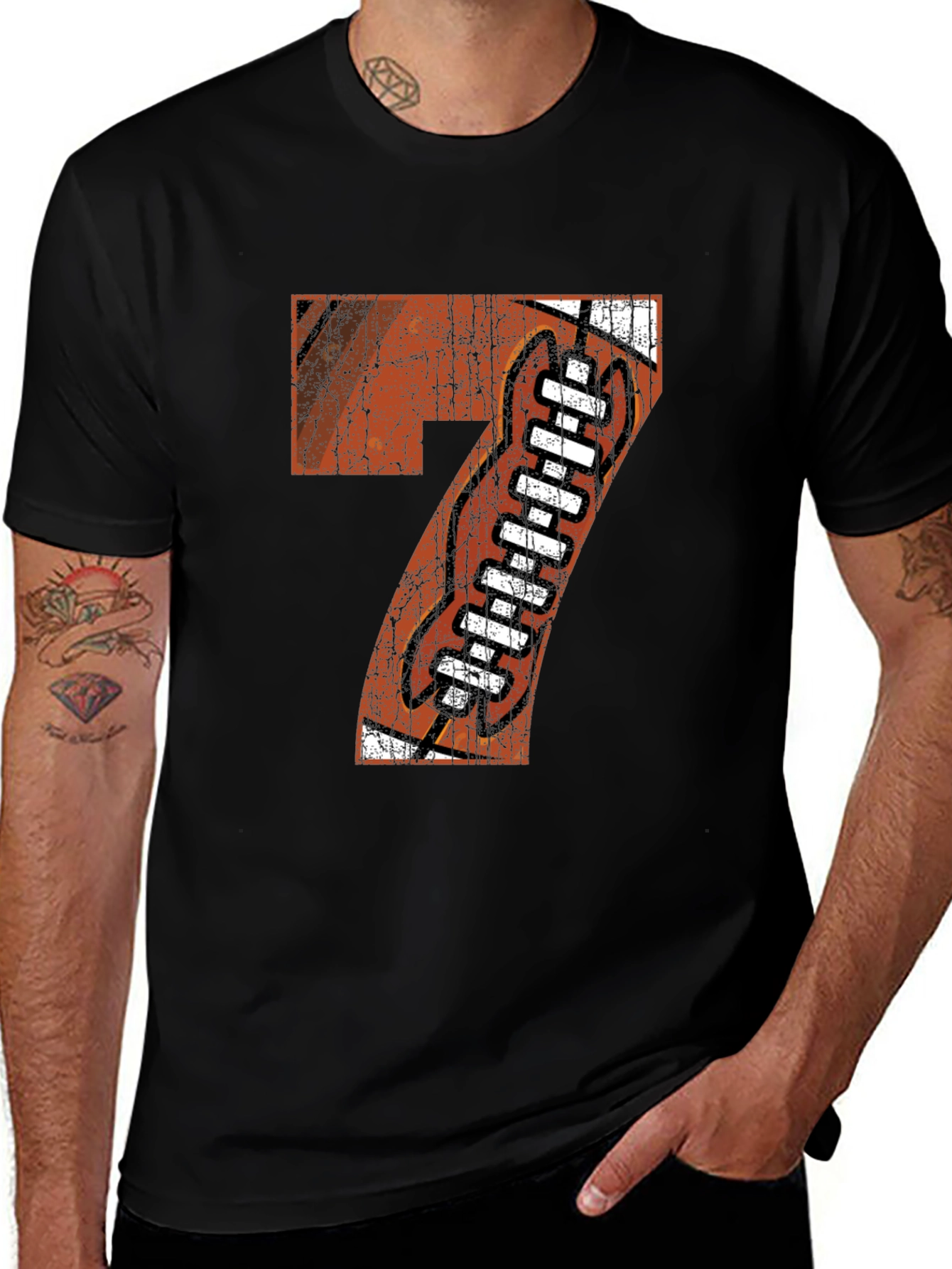 Number 7 Football Graphic T-Shirt