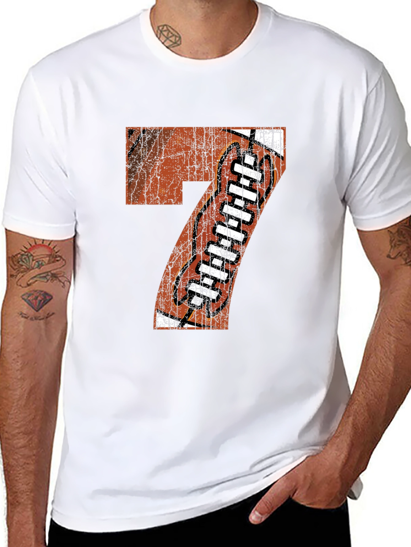 Number 7 Football Graphic T-Shirt