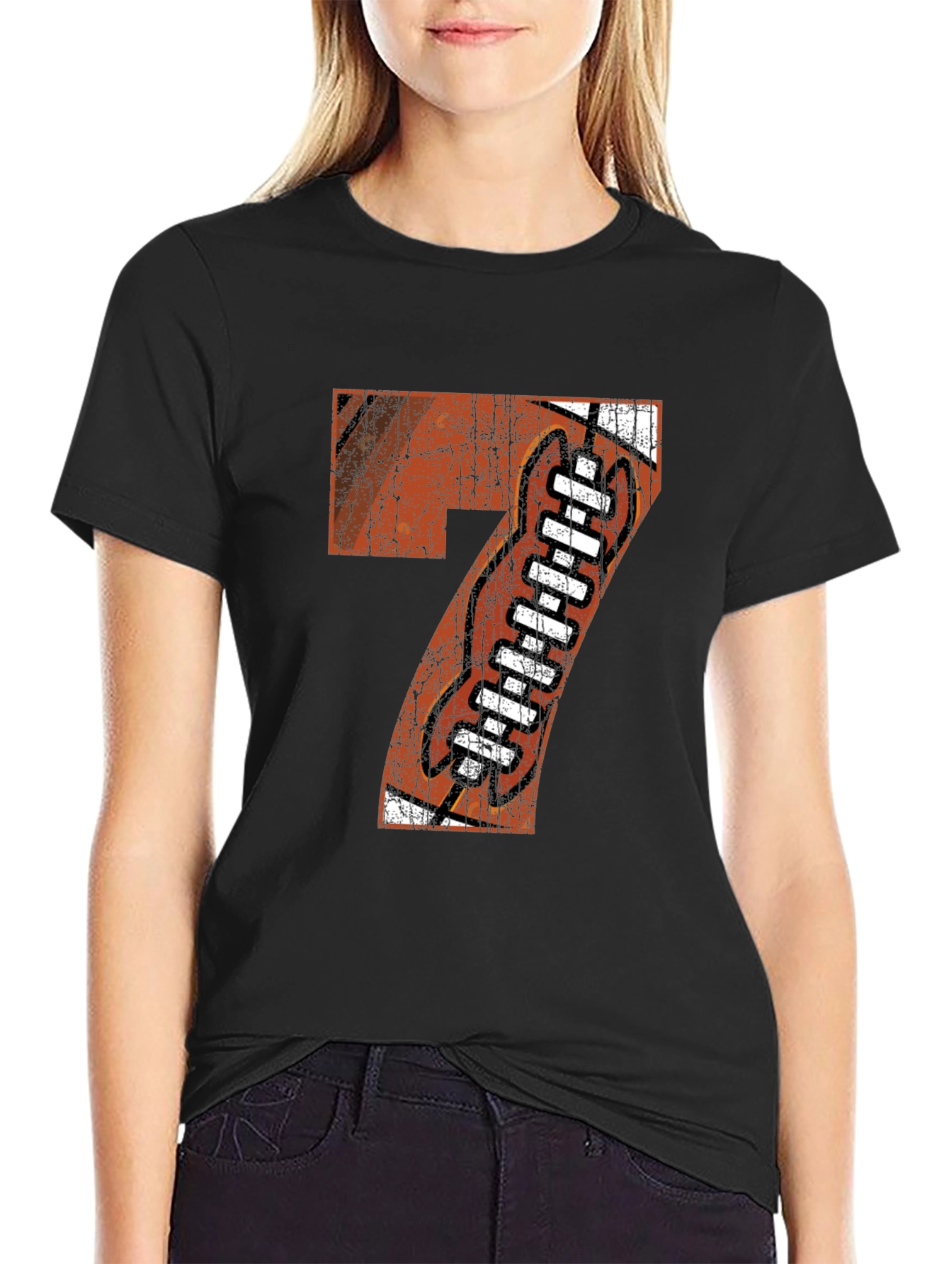Number 7 Football Graphic T-Shirt