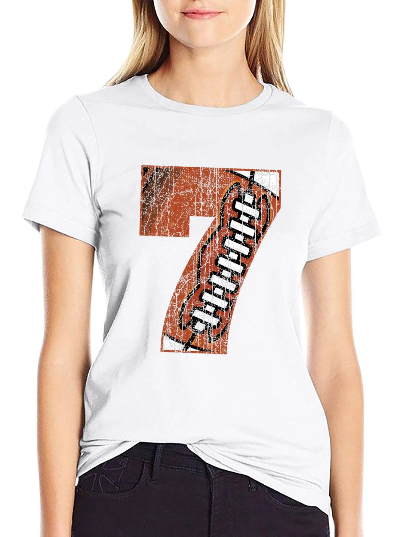 Number 7 Football Graphic T-Shirt