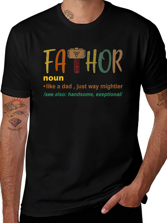 Fathor Definition T-Shirt - Mightier Dad