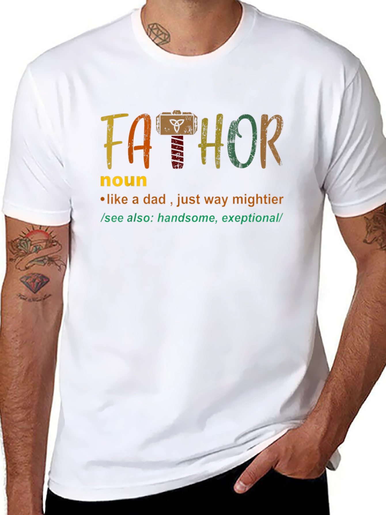 Fathor Definition T-Shirt - Mightier Dad