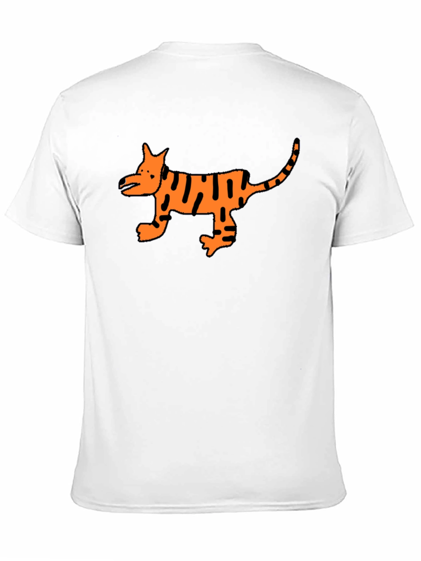 Cool Black T-Shirt with Cartoon Tiger Design