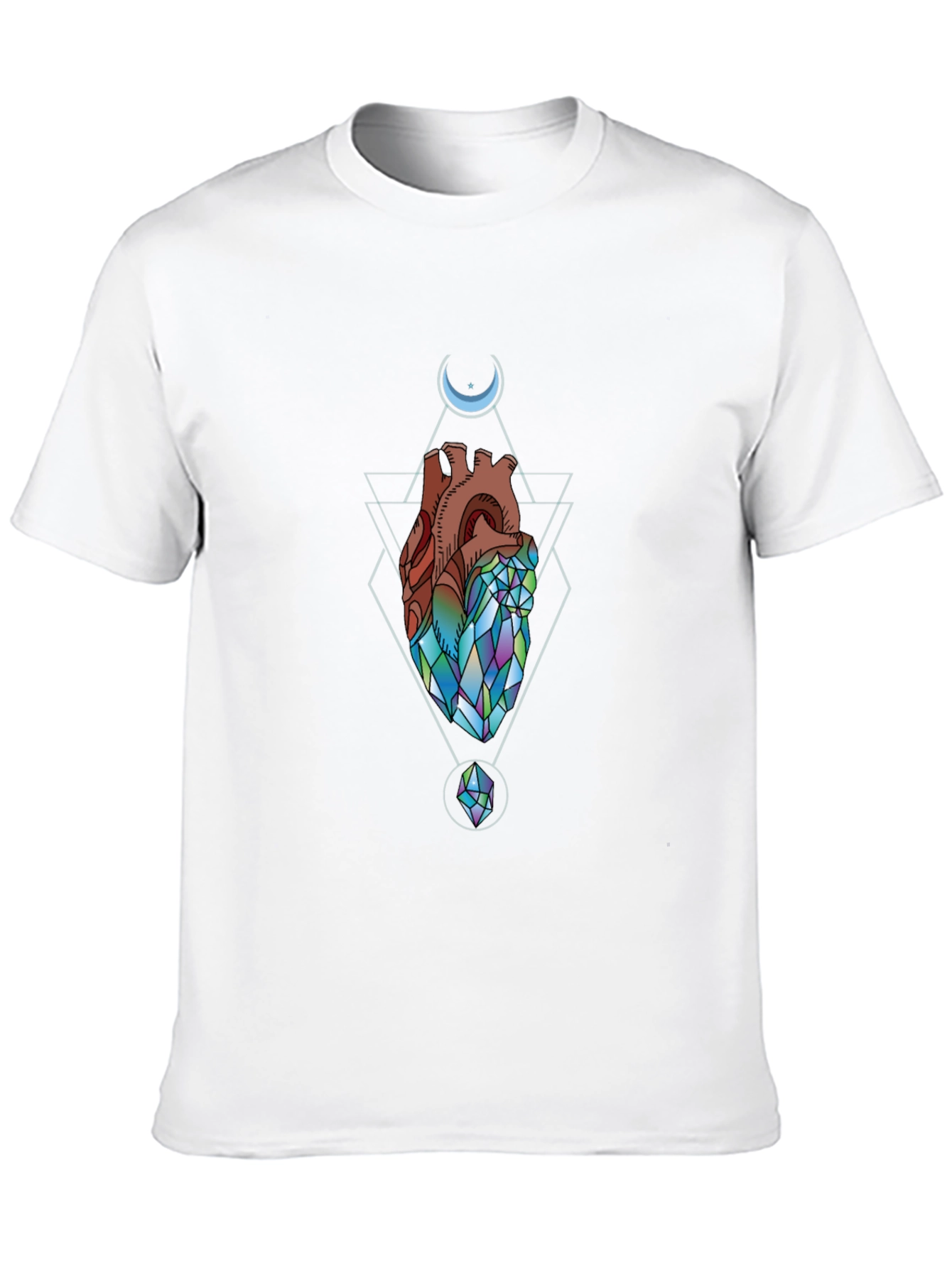 Geometric Heart T-Shirt - Artistic Design