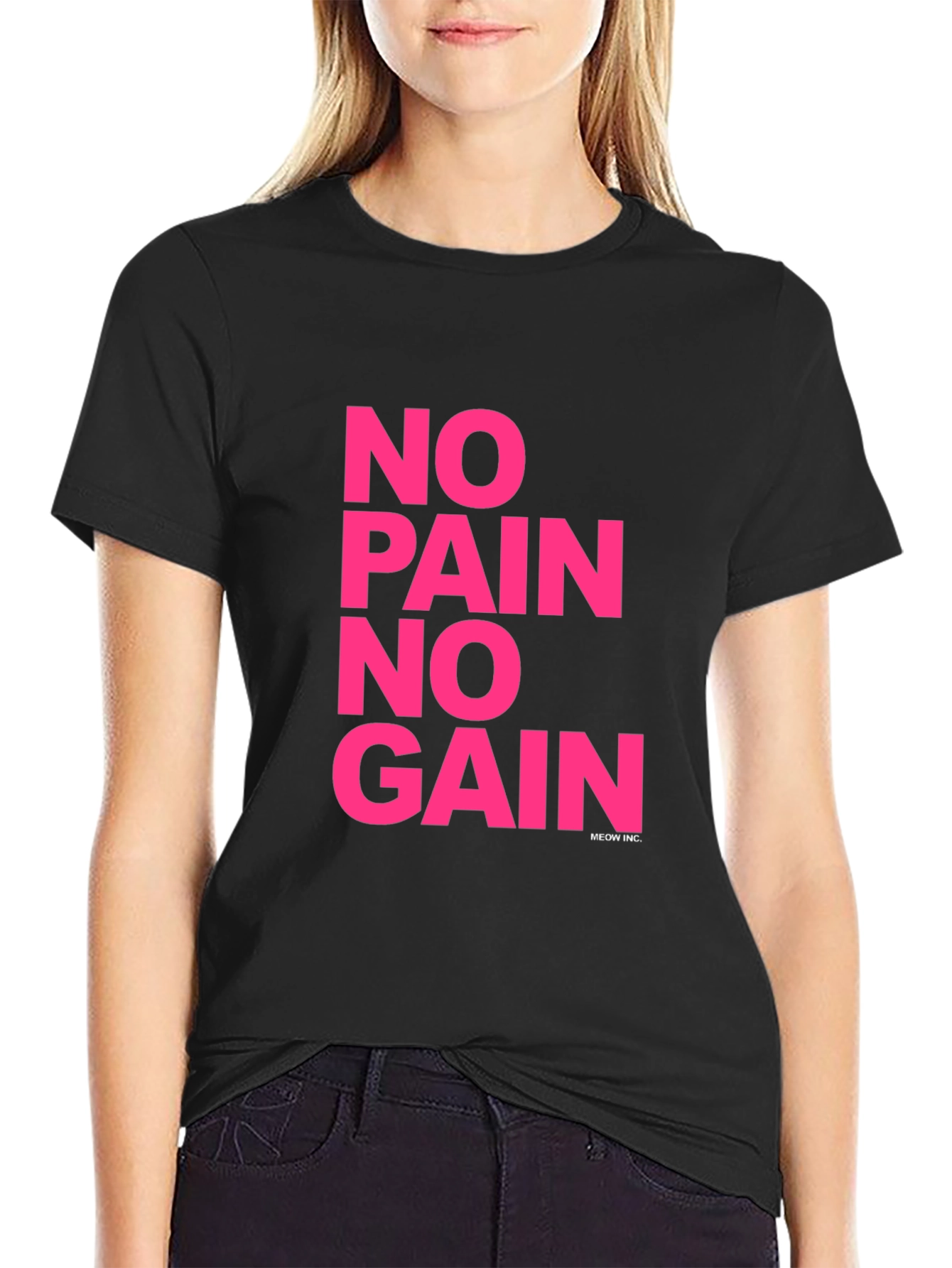 No Pain No Gain Graphic Tee - Black