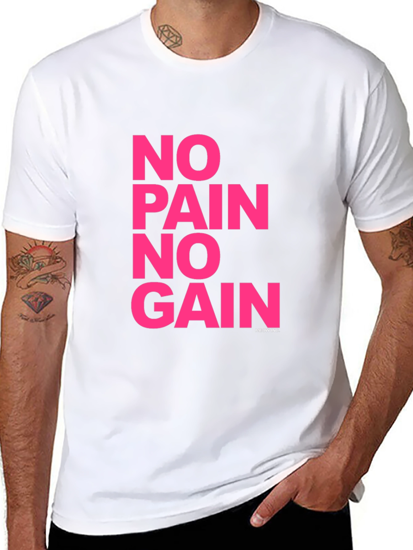 No Pain No Gain Graphic Tee - Black
