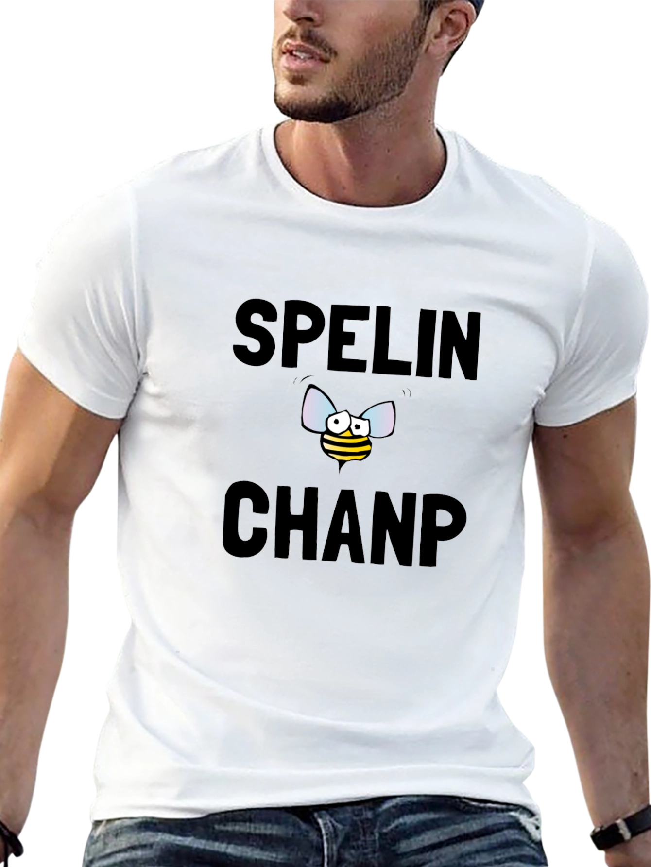 Spelling Bee Champ Graphic Tee - Black