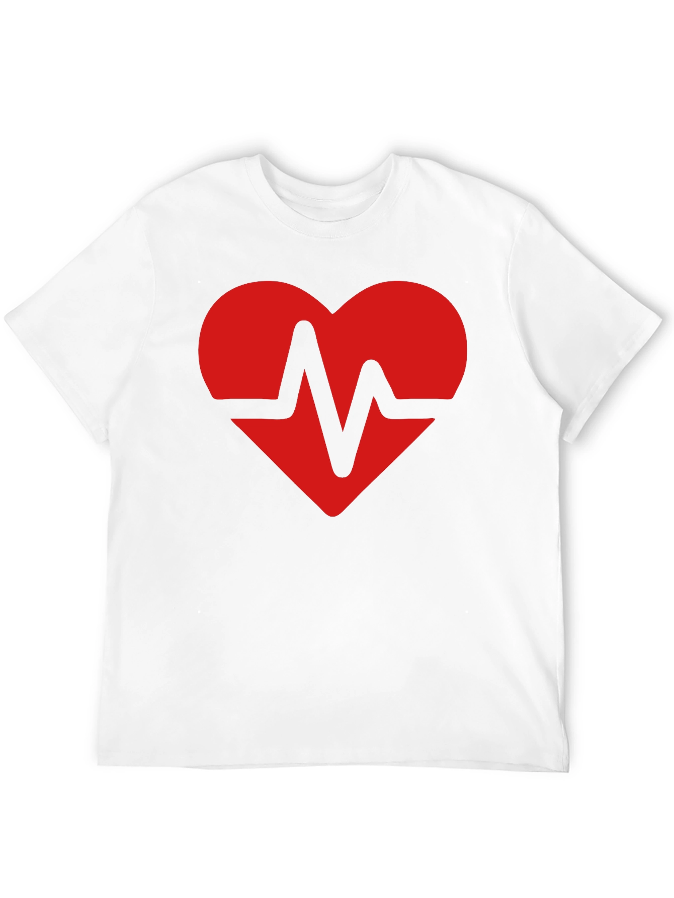 Heartbeat Heart Graphic Tee - Soft Cotton Blend