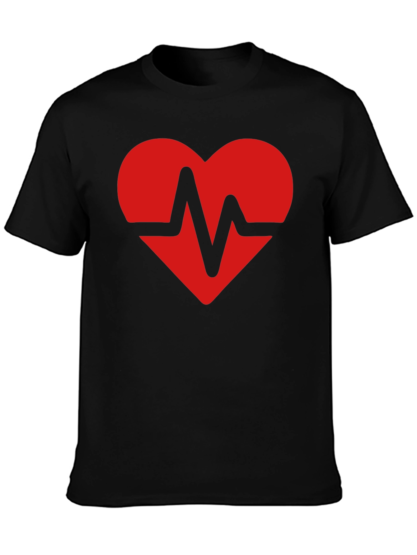 Heartbeat Heart Graphic Tee - Soft Cotton Blend