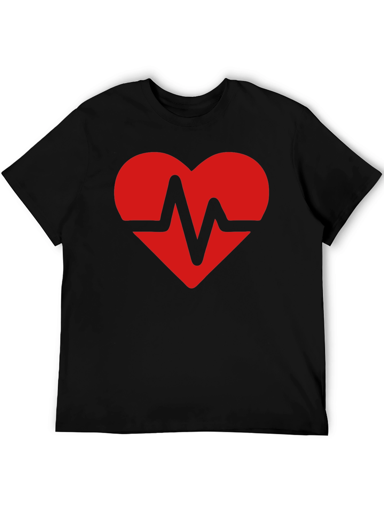 Heartbeat Heart Graphic Tee - Soft Cotton Blend