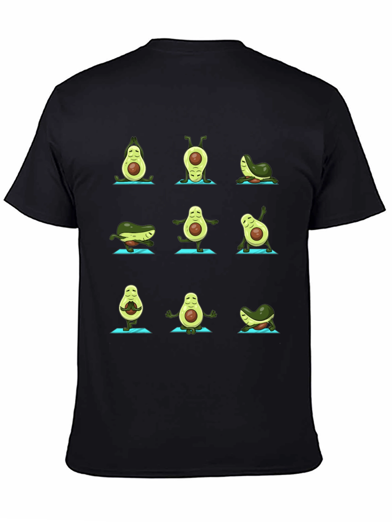 Avocado Yoga Black T-Shirt