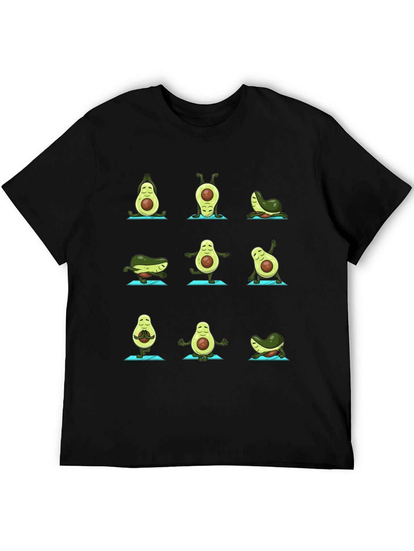 Avocado Yoga Black T-Shirt