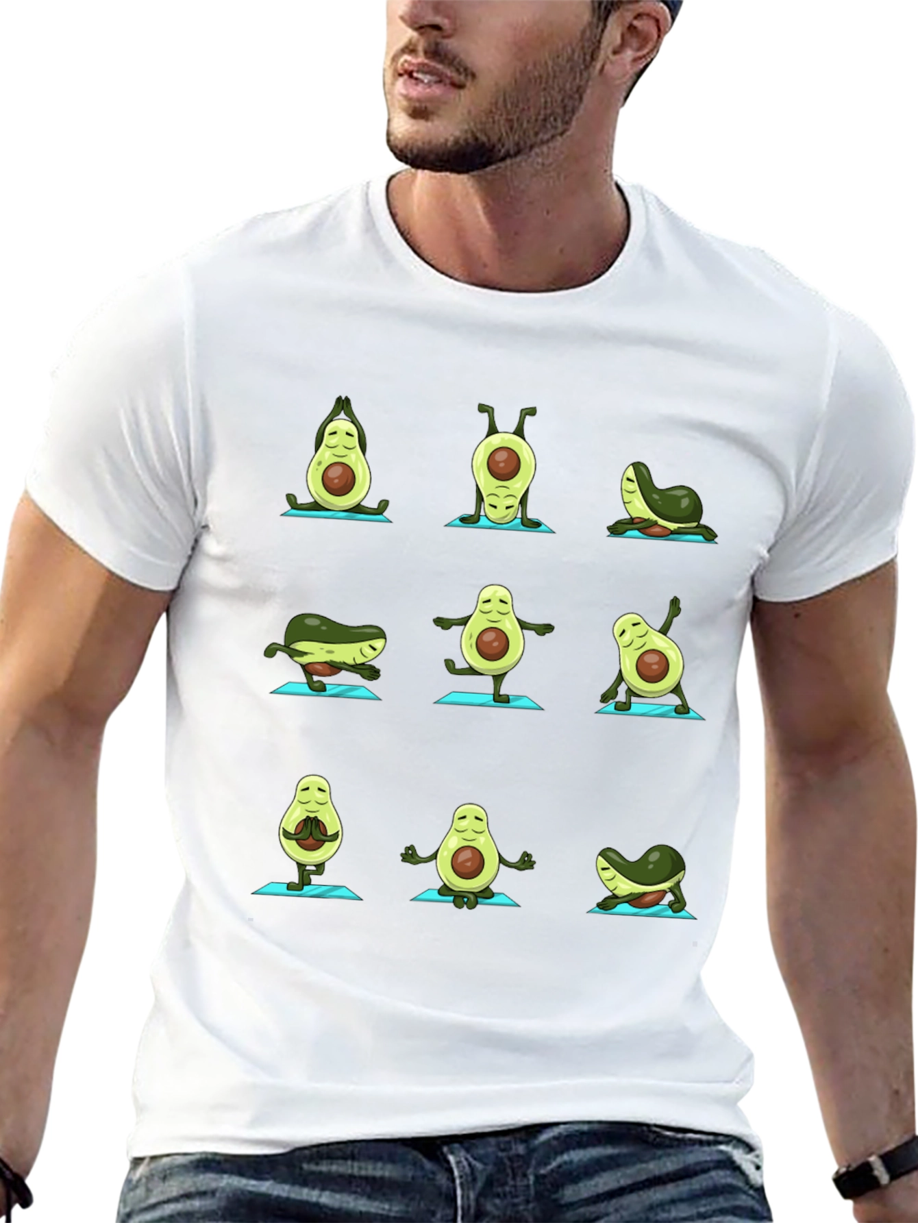Avocado Yoga Black T-Shirt