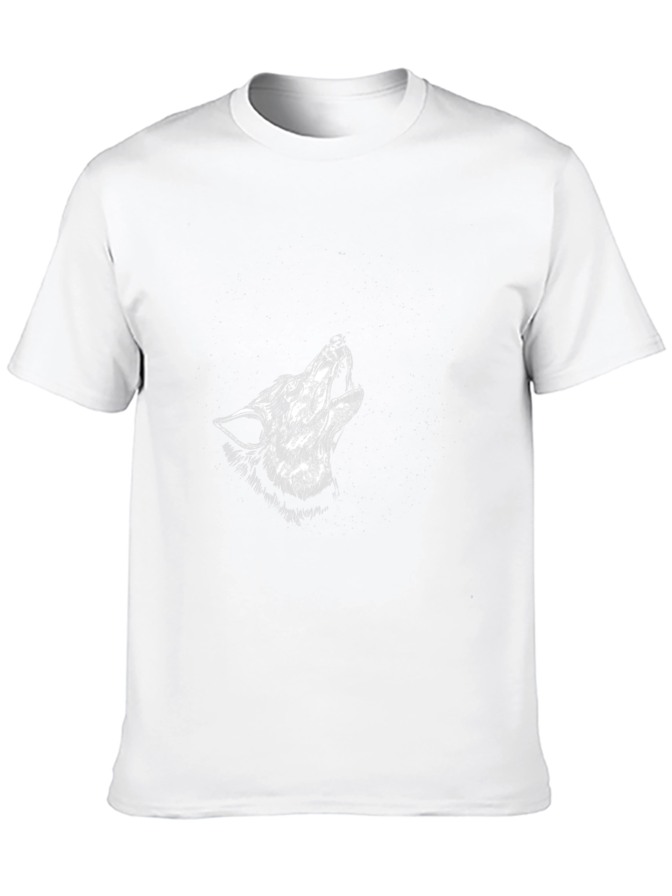 Black Wolf Howl Graphic Tee - Stylish Mens T-Shirt