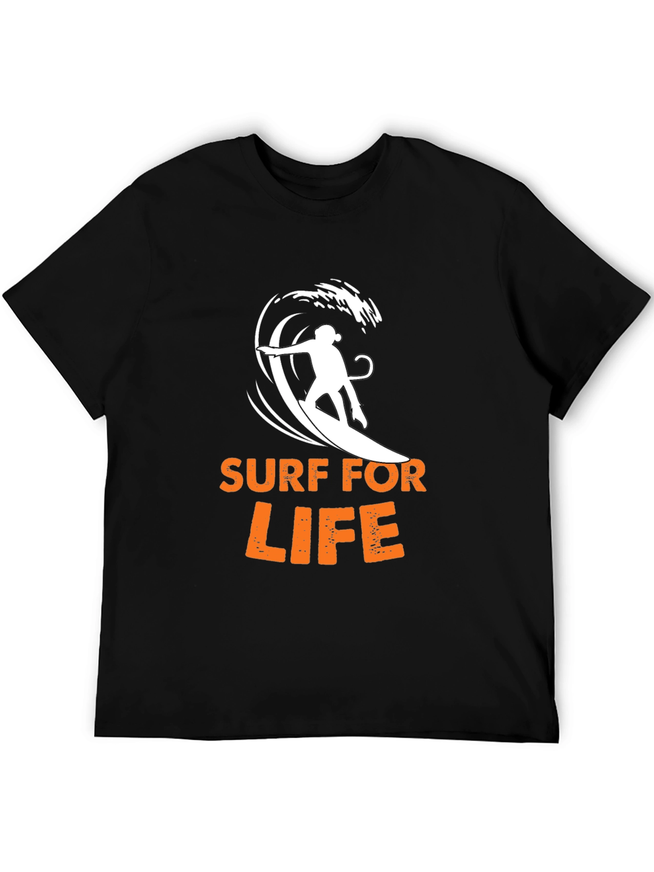 Surf For Life Graphic Tee - Black