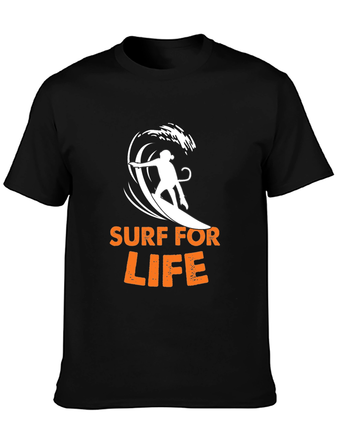 Surf For Life Graphic Tee - Black