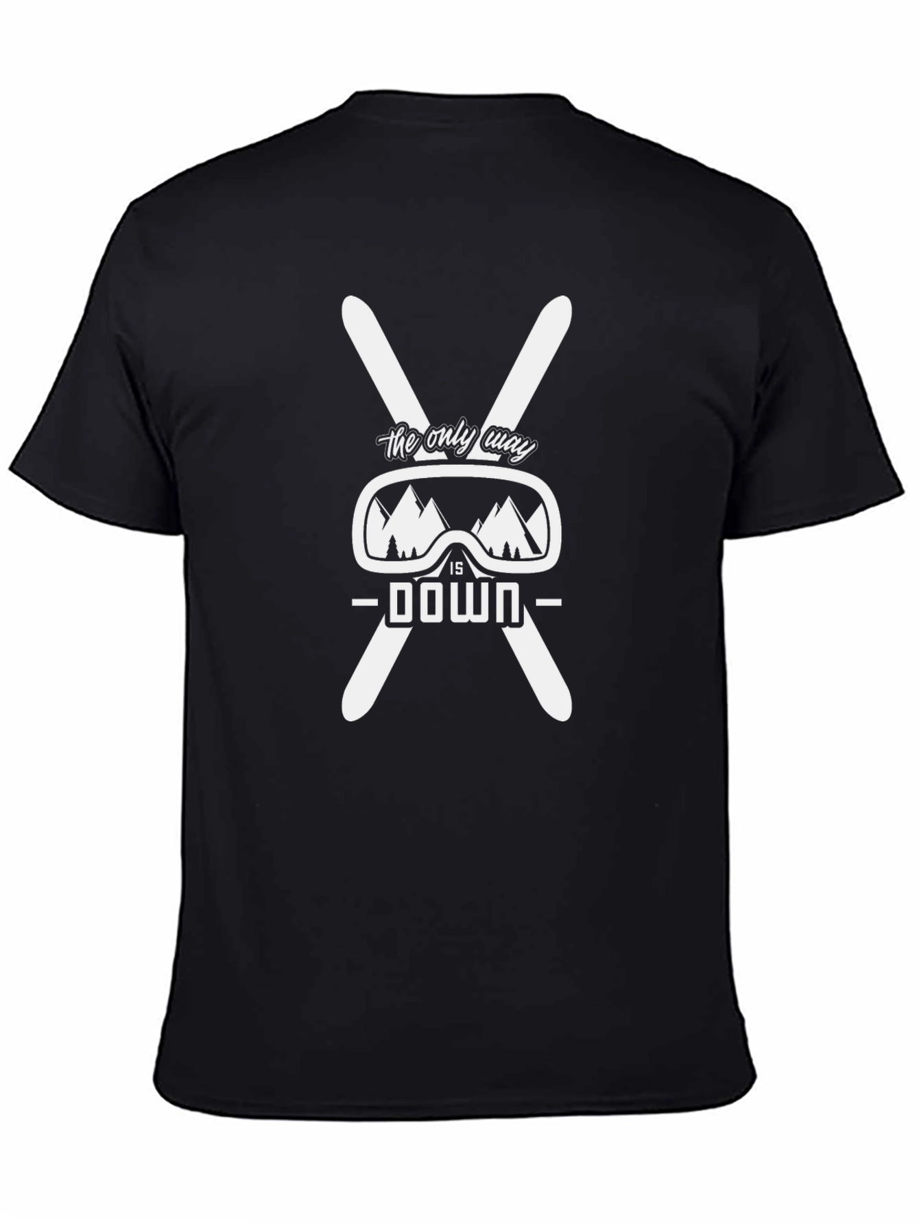 Skiing T-Shirt - Only Way Is Down