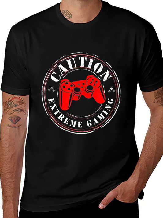 Caution Extreme Gaming T-Shirt - Gamer Style