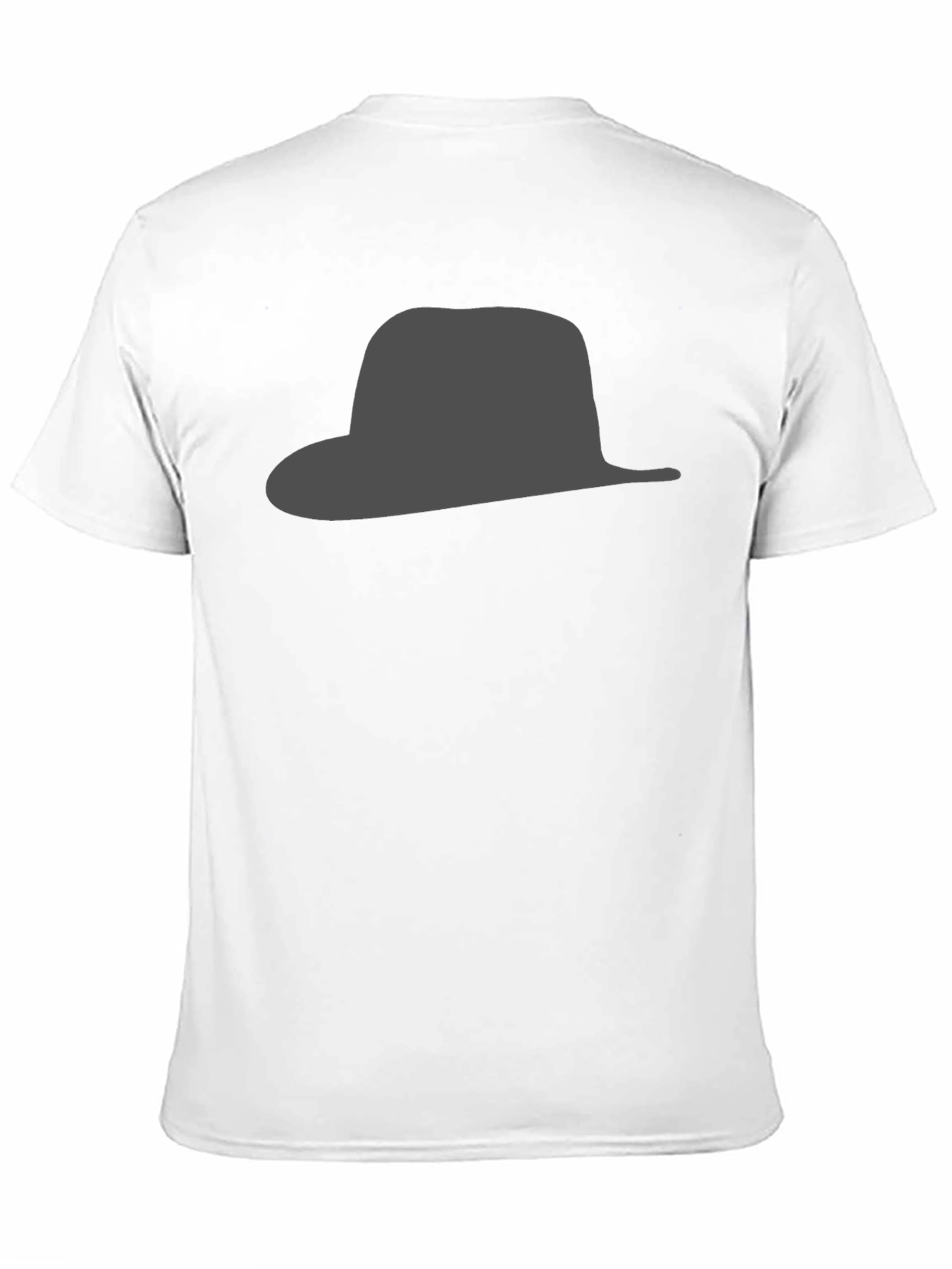 Black Hat Silhouette Graphic Tee - Stylish & Modern