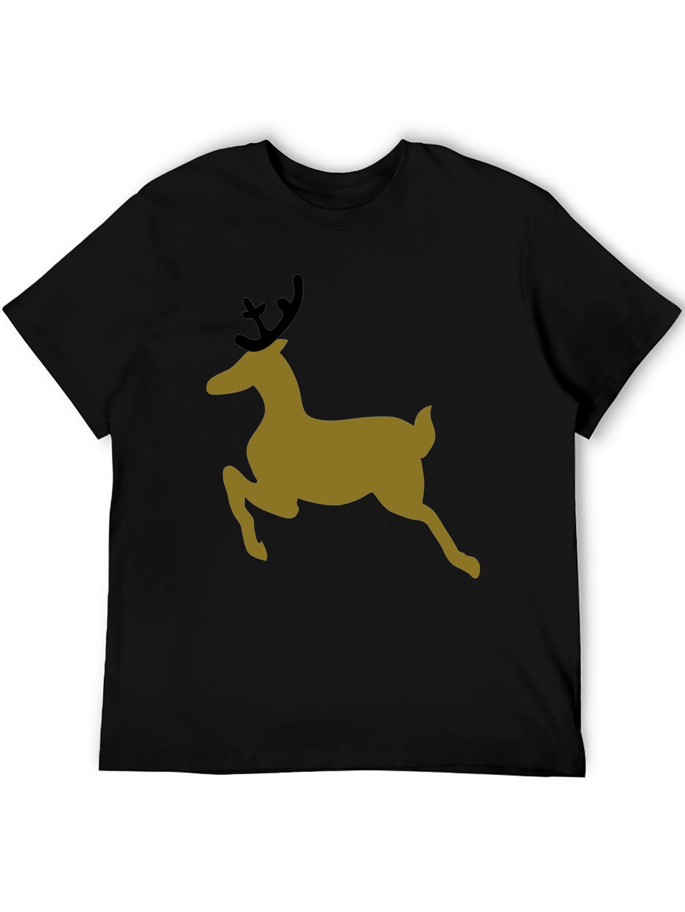 Holiday Deer Graphic Tee - Black T-Shirt
