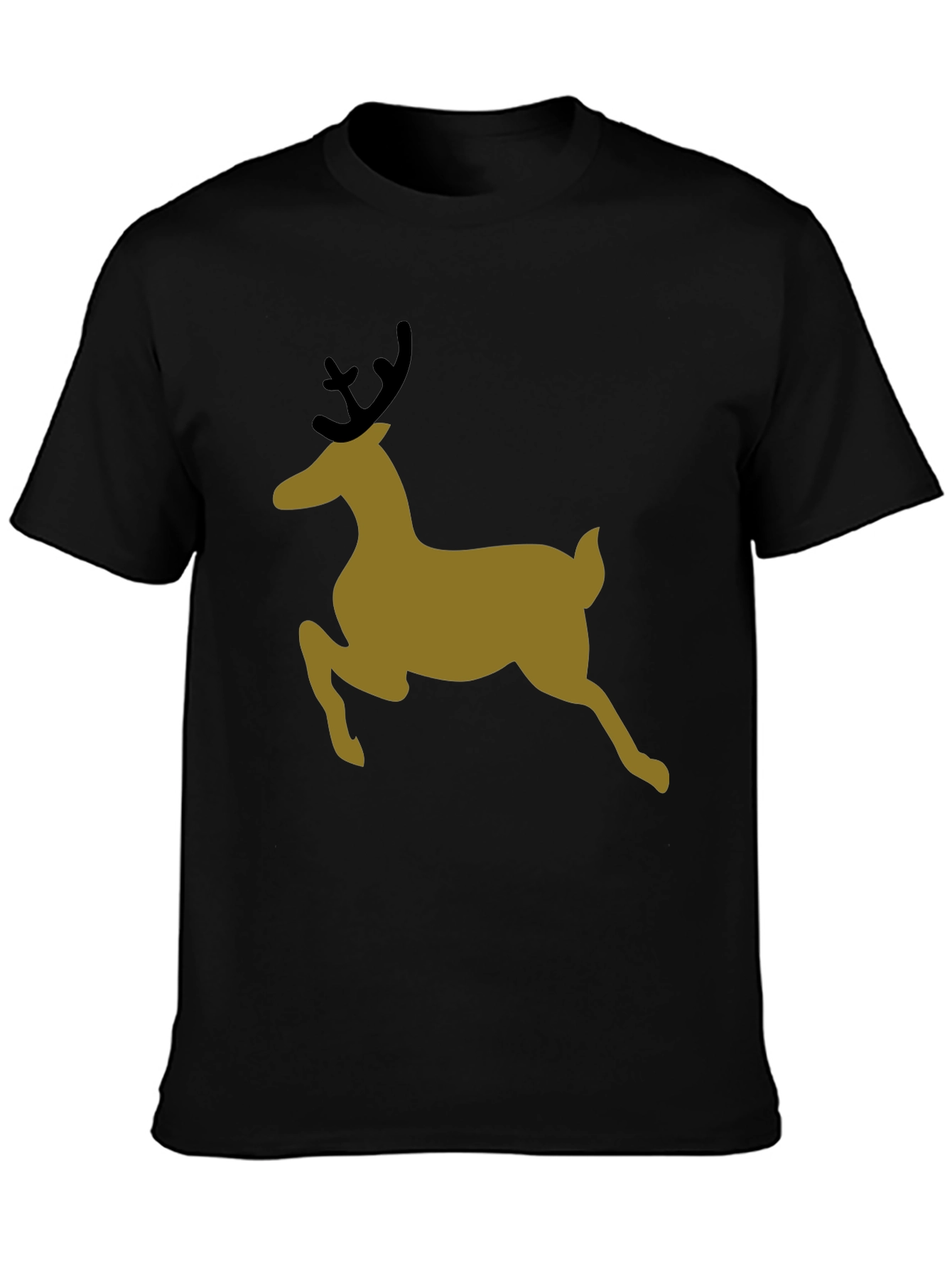 Holiday Deer Graphic Tee - Black T-Shirt