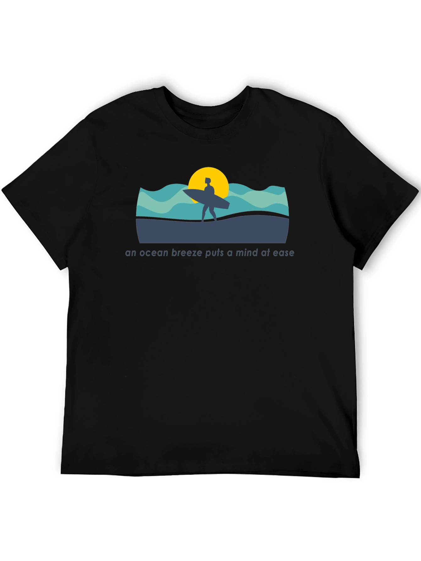Ocean Breeze T-Shirt: Surfer Silhouette