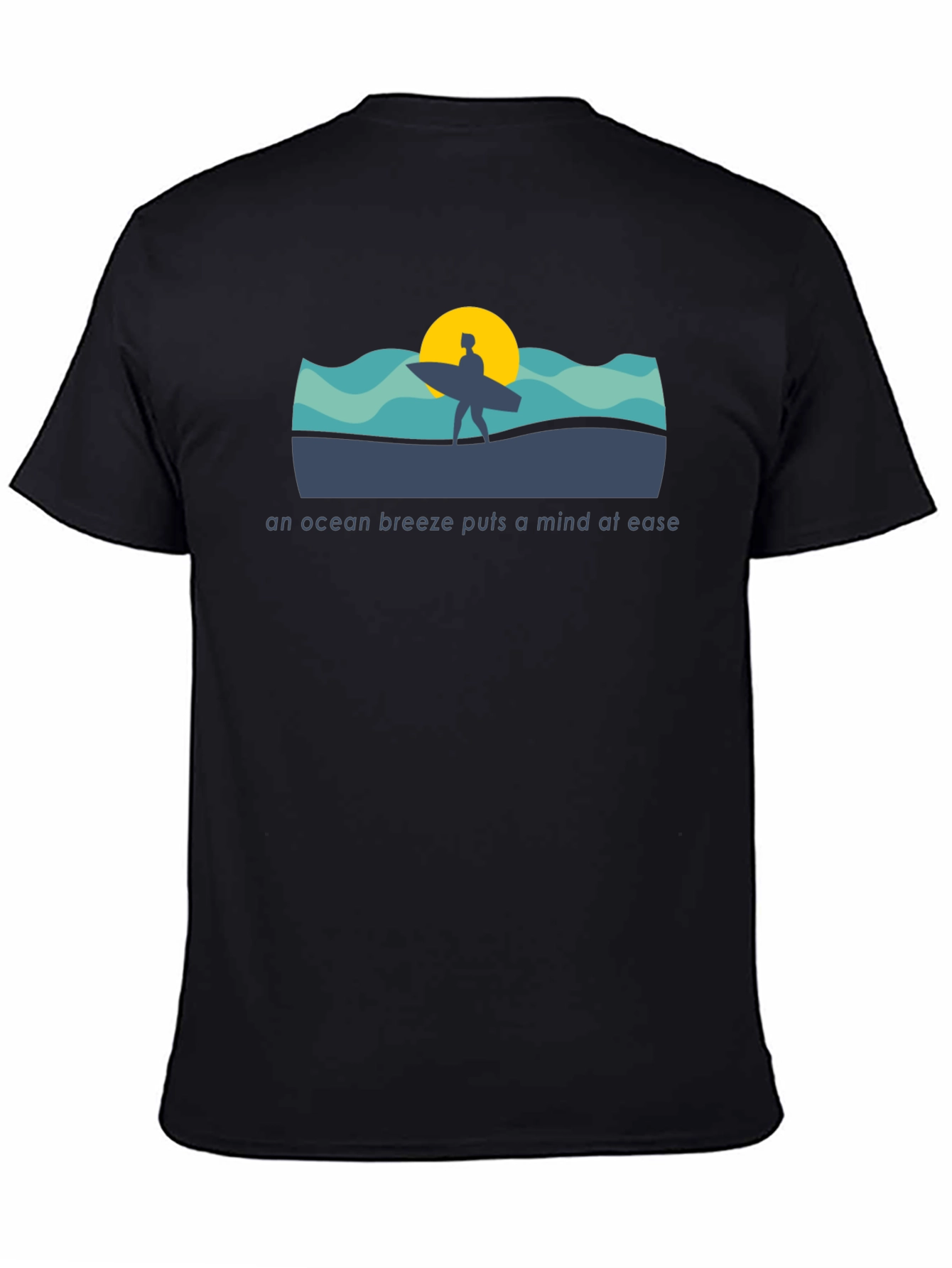 Ocean Breeze T-Shirt: Surfer Silhouette