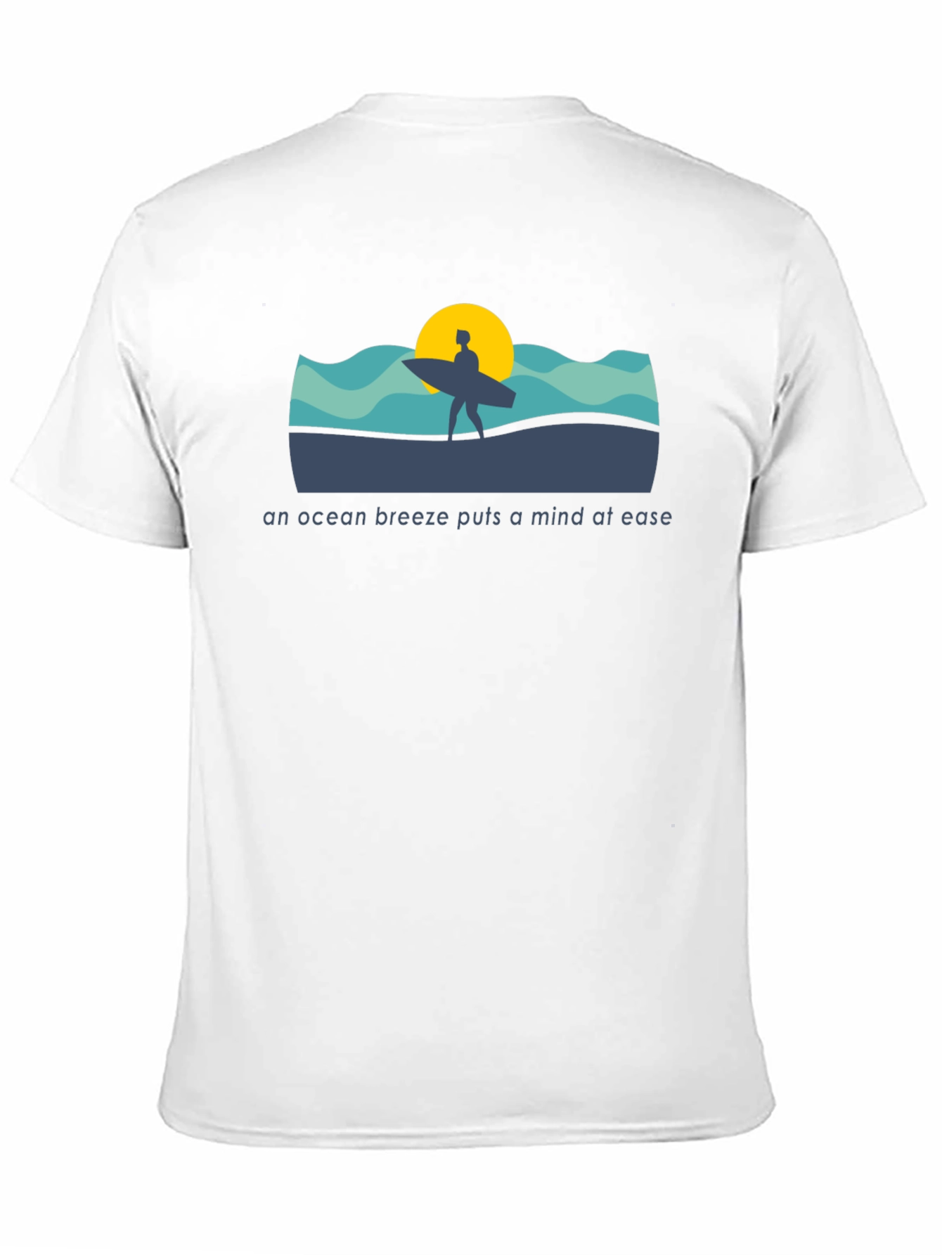 Ocean Breeze T-Shirt: Surfer Silhouette