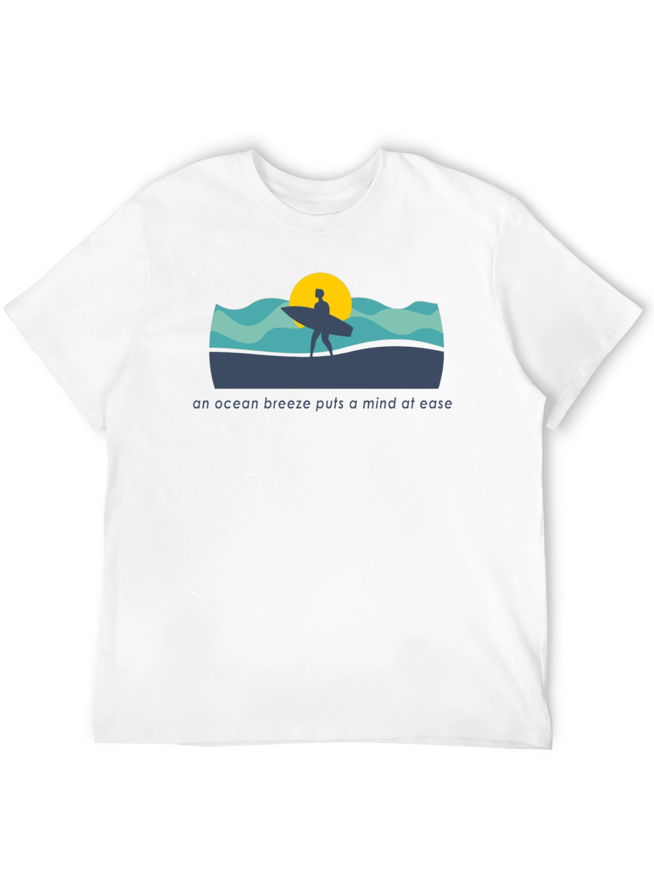 Ocean Breeze T-Shirt: Surfer Silhouette