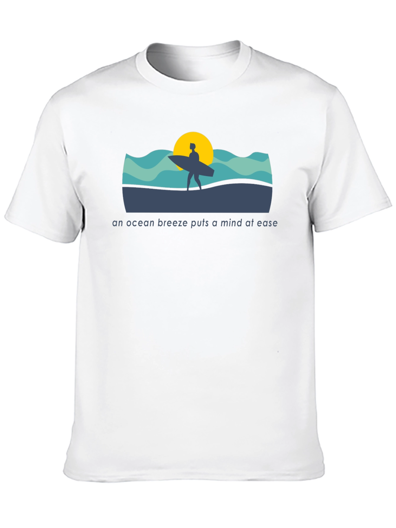 Ocean Breeze T-Shirt: Surfer Silhouette