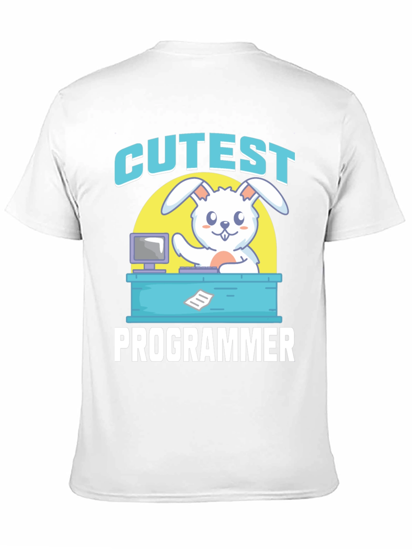 Cutest Programmer Graphic T-Shirt - Bunny Coder Tee