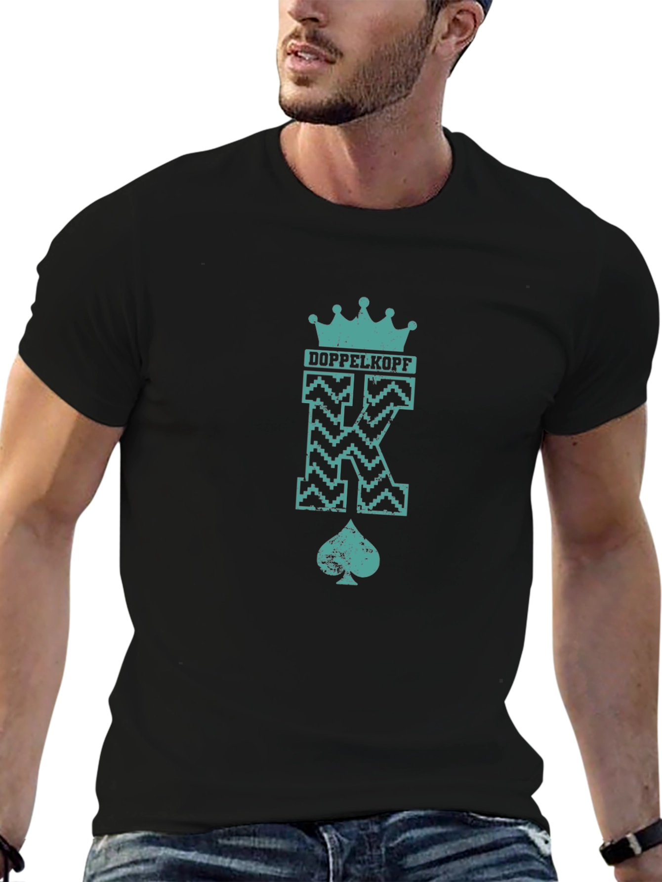 Doppelkopf Card Game K Spade Graphic Tee
