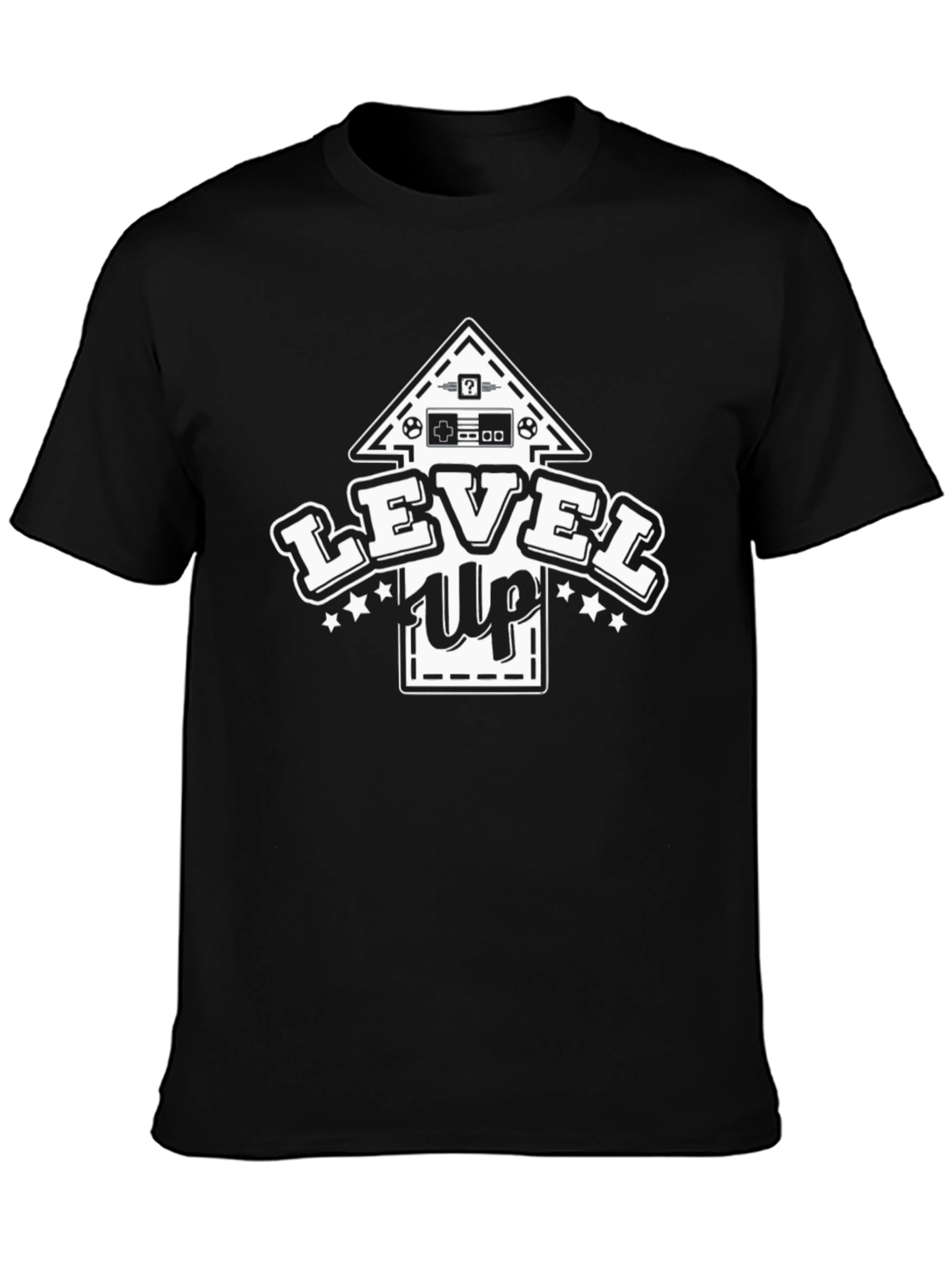 Level Up Gamer T-Shirt - Black Cotton Tee