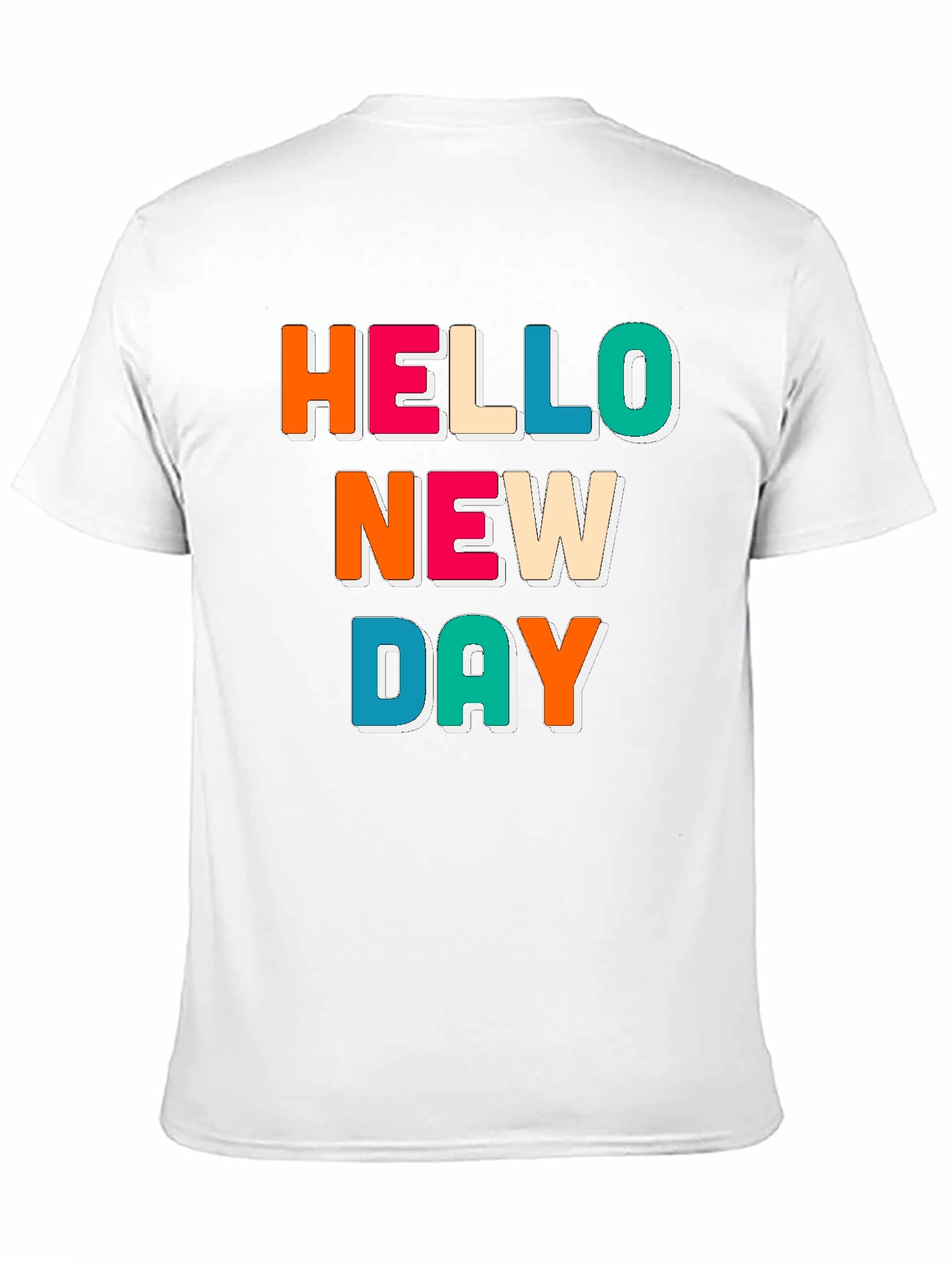 Hello New Day Graphic Tee - Trendy Casual Shirt