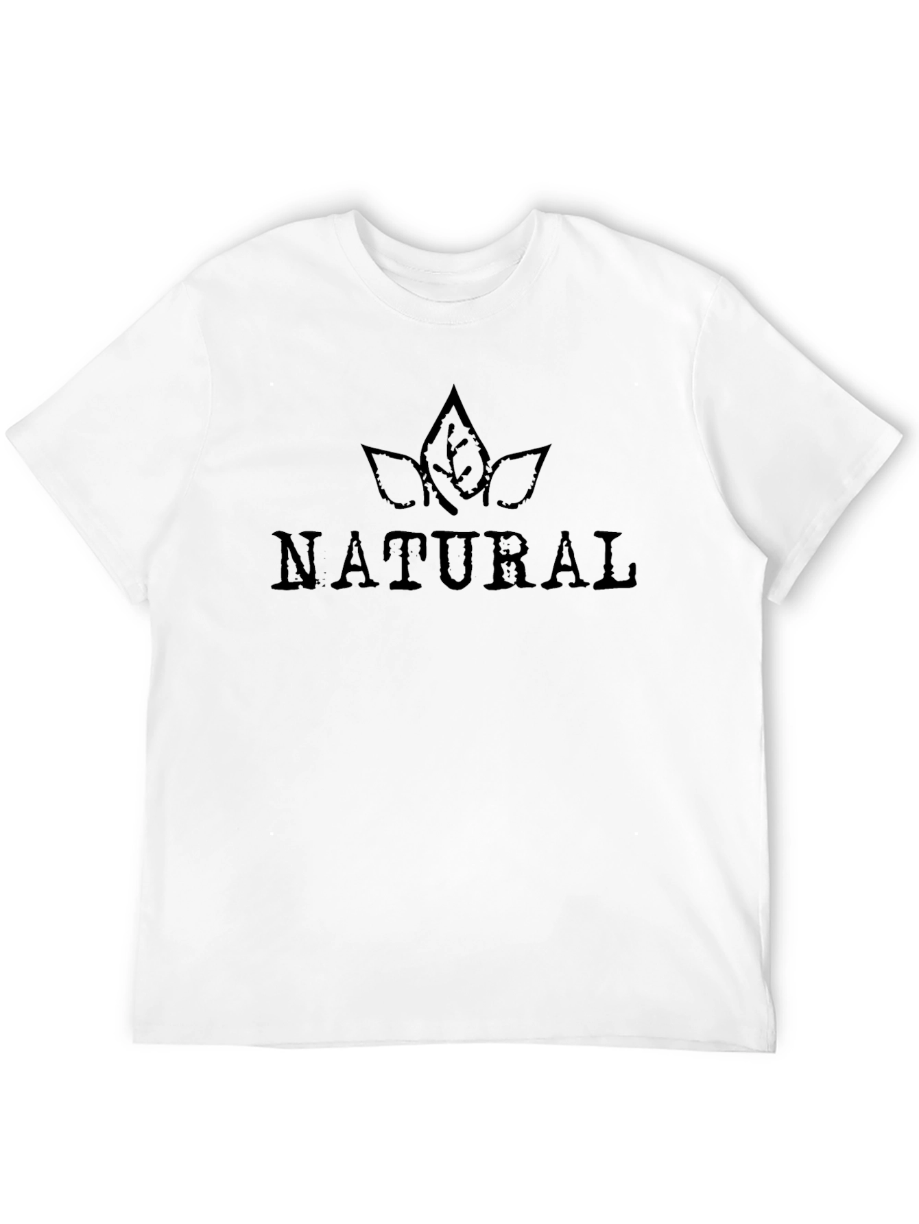 Mens Black Natural Graphic T-Shirt