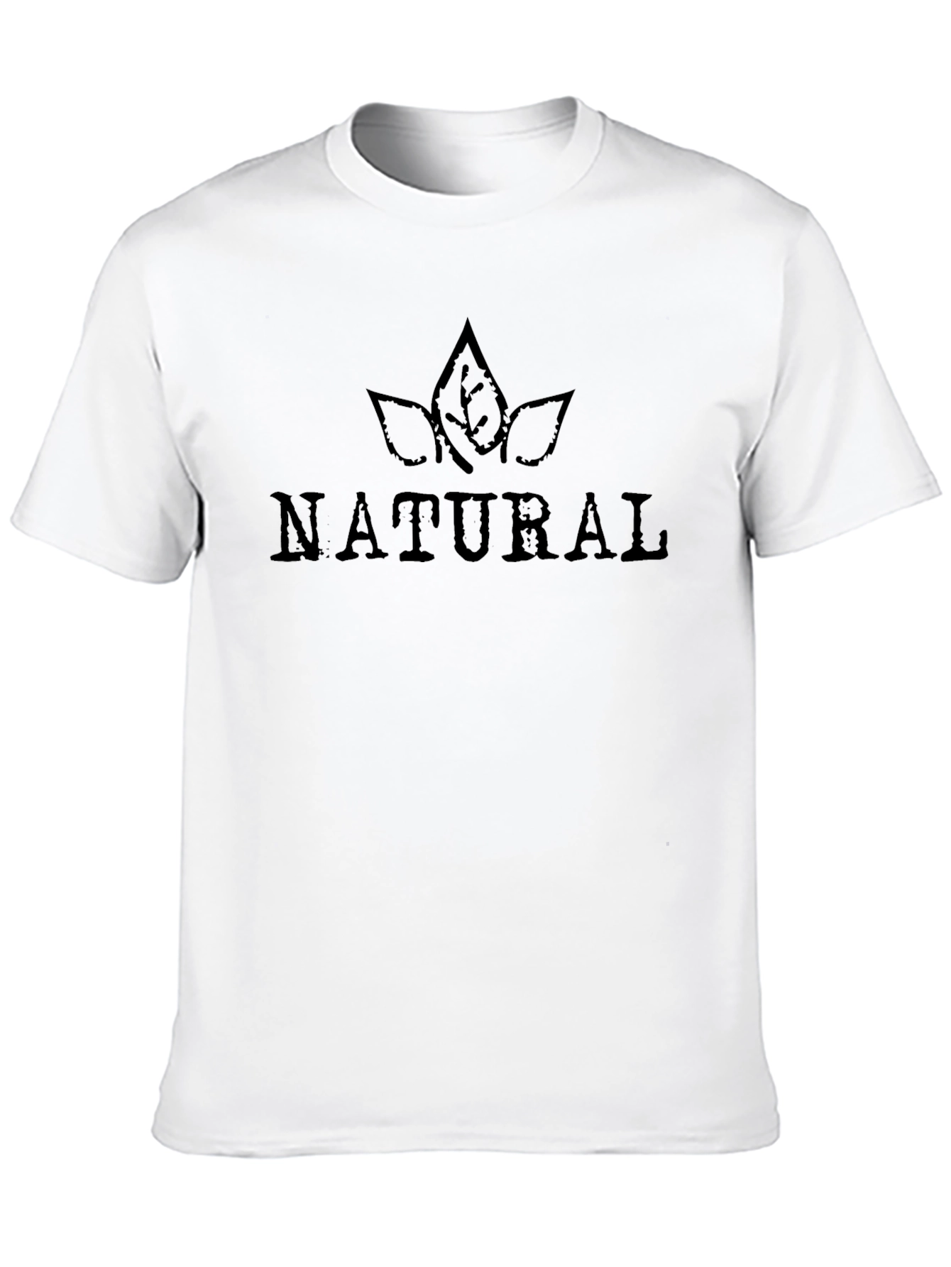 Mens Black Natural Graphic T-Shirt