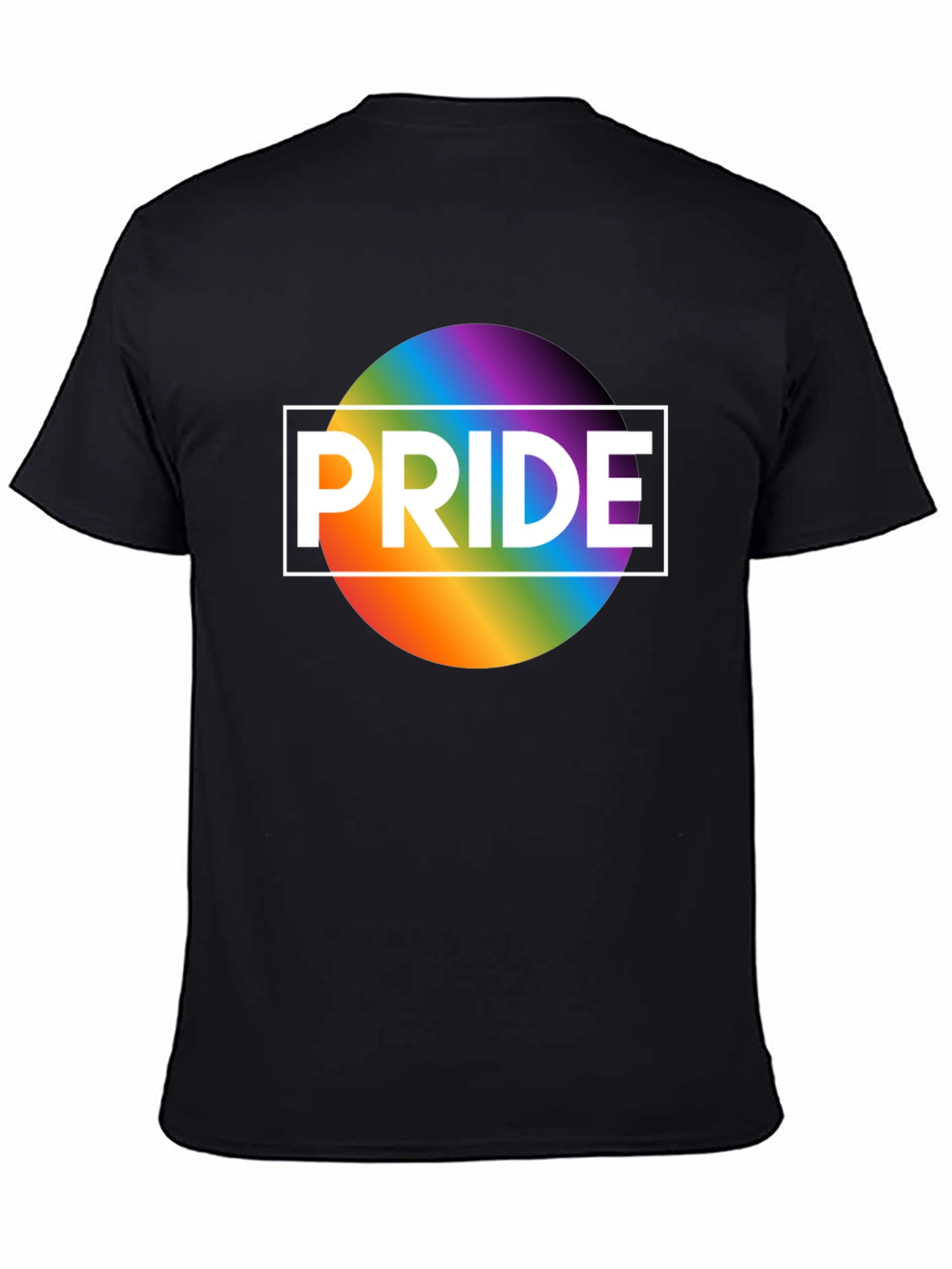 Pride Rainbow Graphic T-Shirt - Black