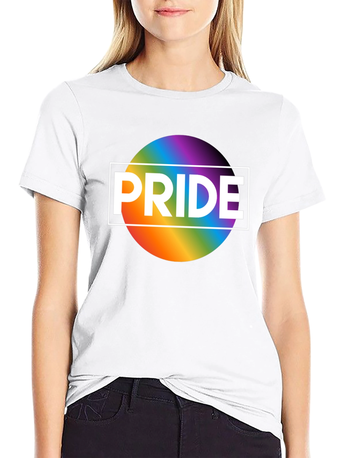 Pride Rainbow Graphic T-Shirt - Black