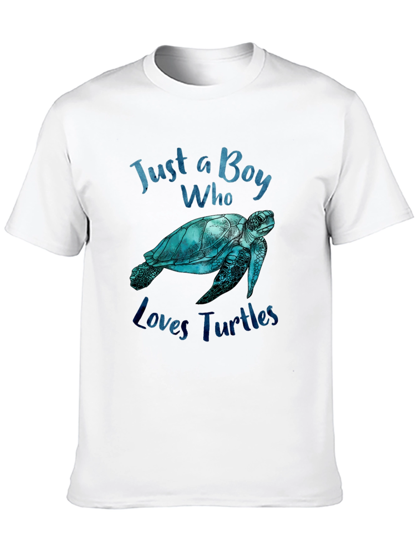 Boy Who Loves Turtles Graphic Tee - Black