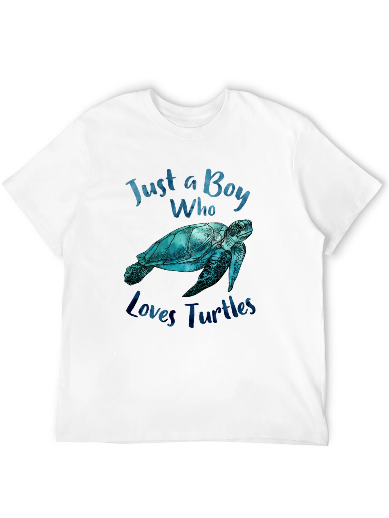 Boy Who Loves Turtles Graphic Tee - Black