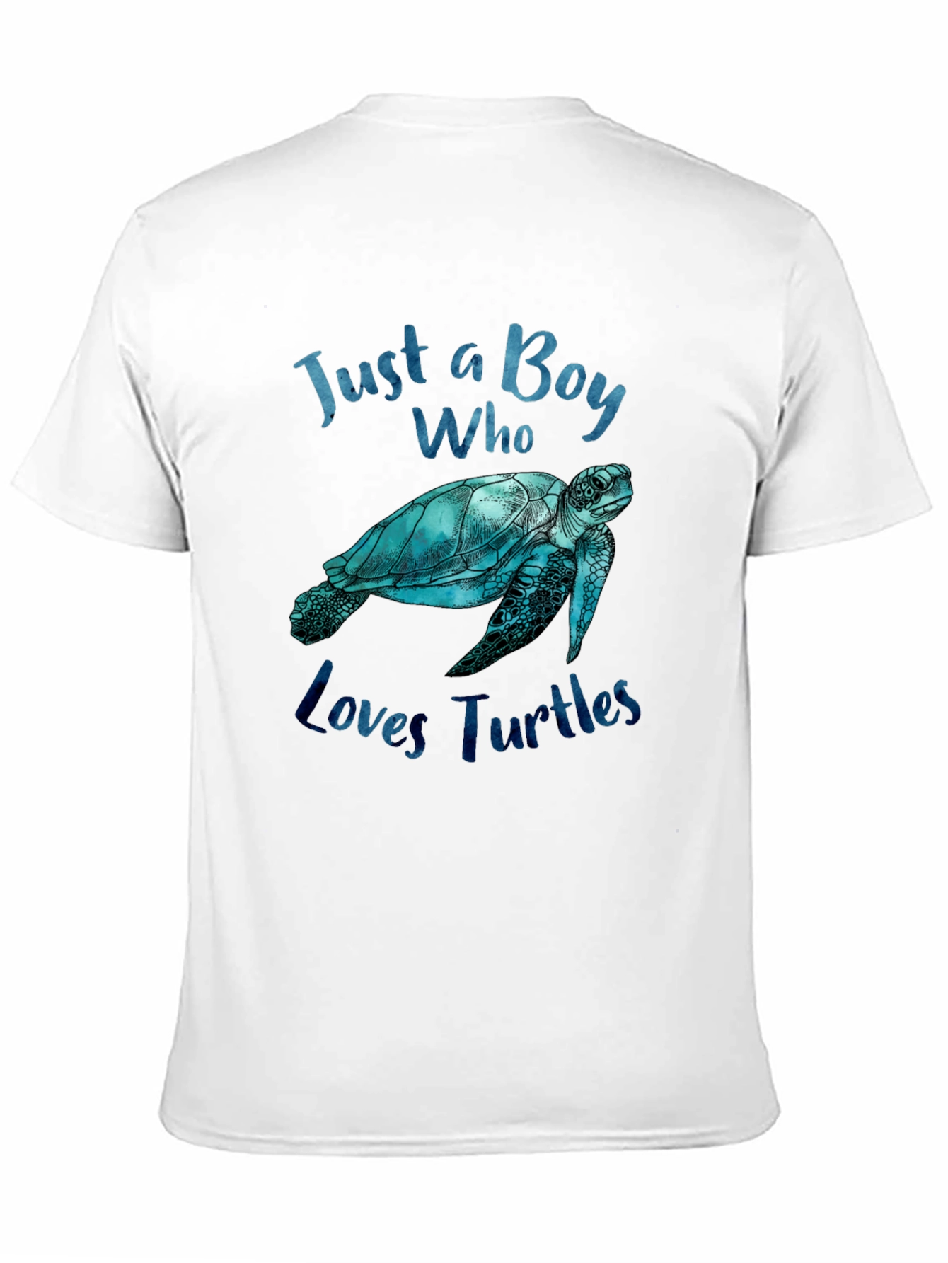 Boy Who Loves Turtles Graphic Tee - Black