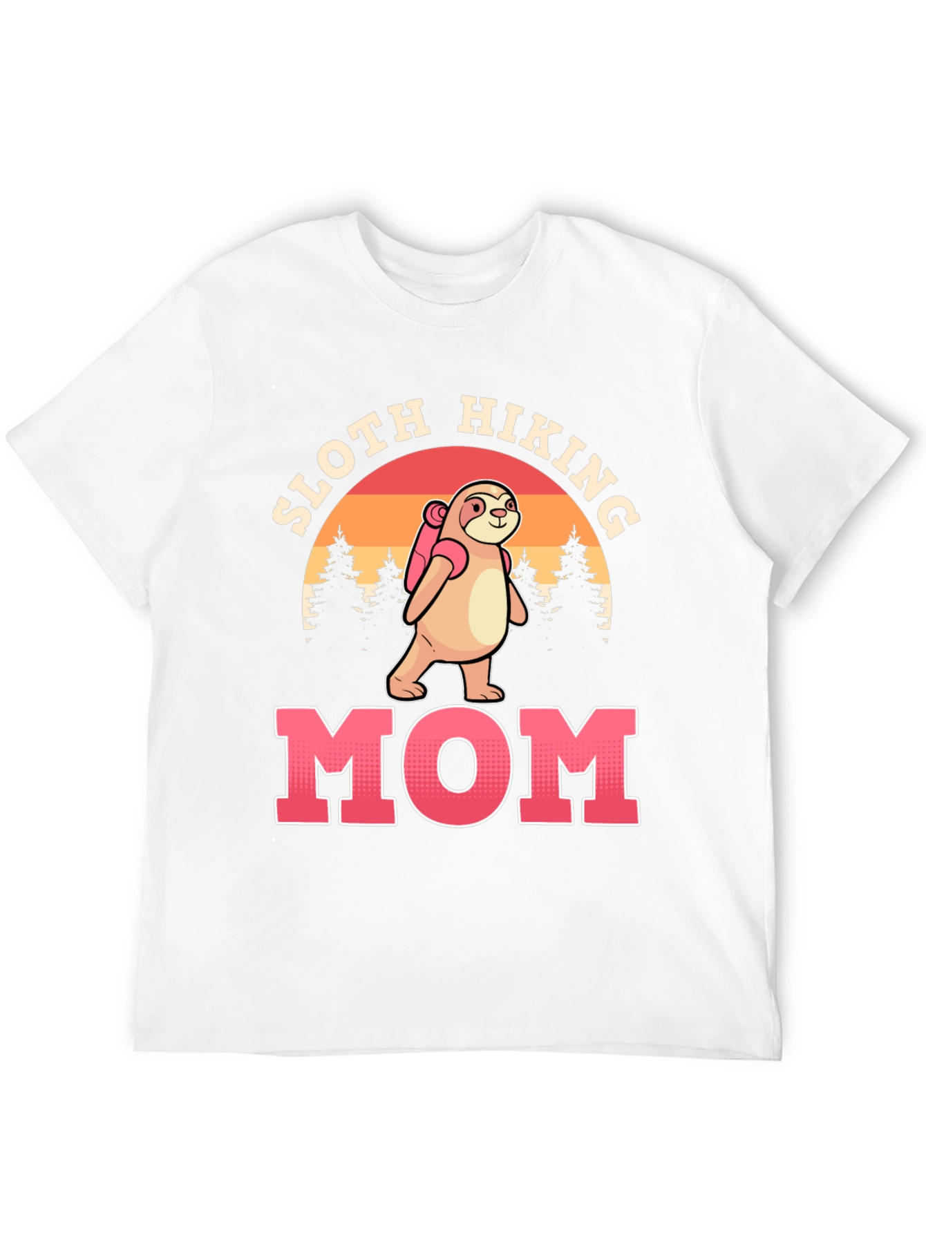 Sloth Hiking Mom T-Shirt - Nature Lover Tee